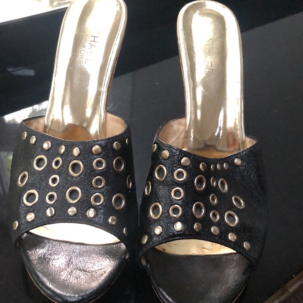 Michael Kors Platform Mules | Designer Casual Heels | MK Heels - Picture 2 of 8